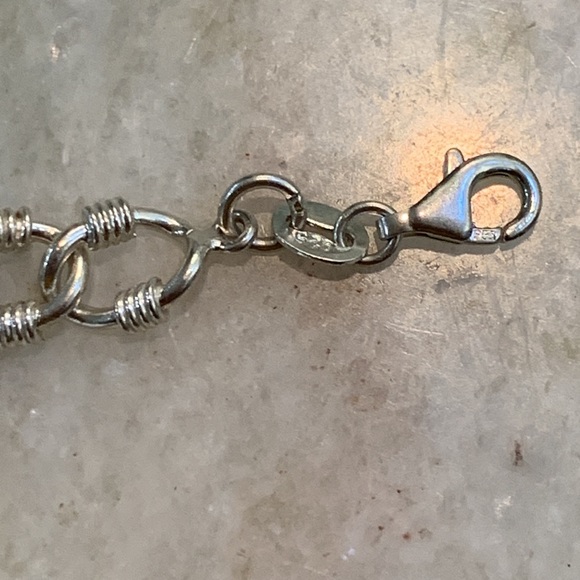 .925 Charm Bracelet with Charms Sterling Silver Jewelry - Picture 5 of 5